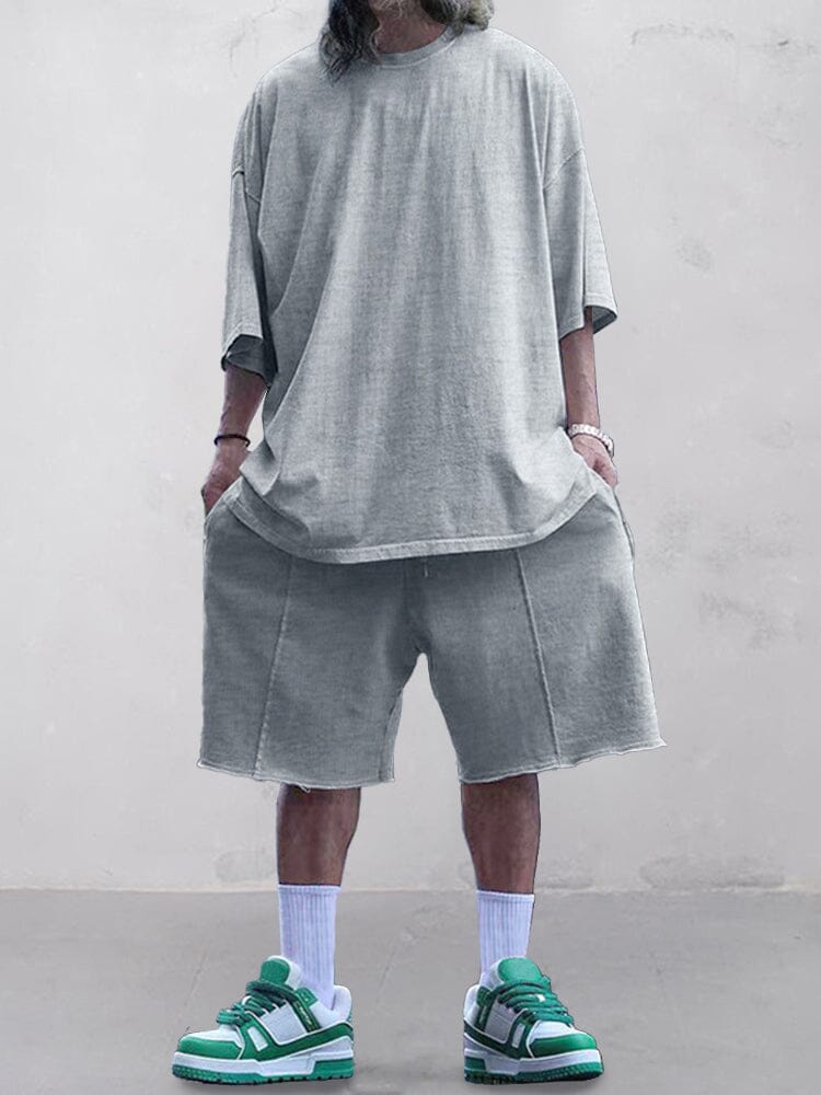 Casual Solid Color Tracksuits Set