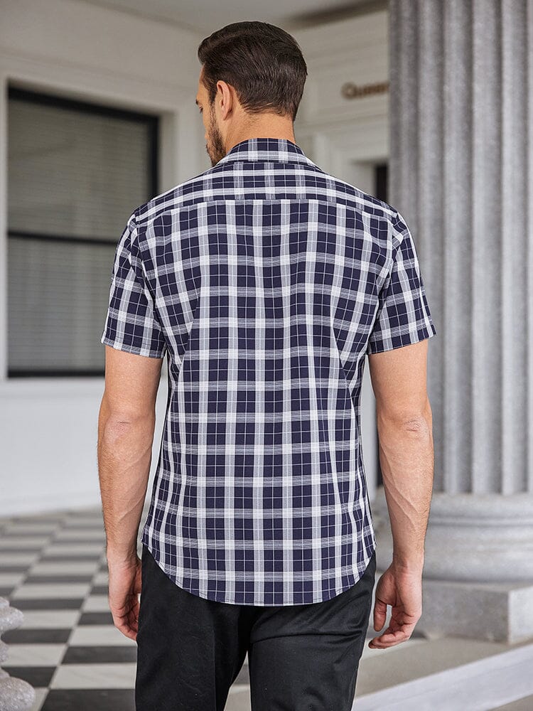 Casual Short Sleeve Plaid Shirt (US Only)