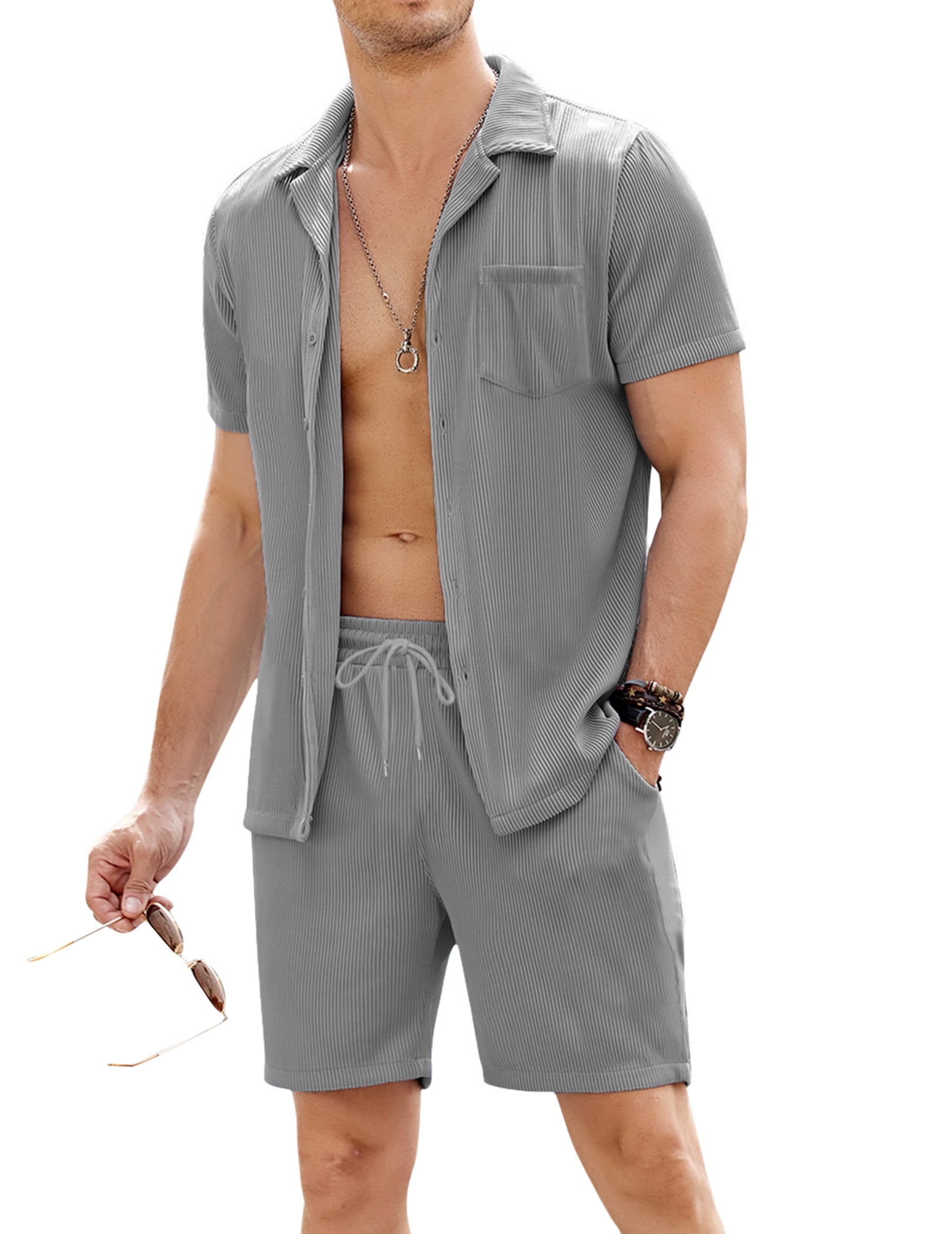 Casual 2 Pieces Beach Outfits Set (US Only)