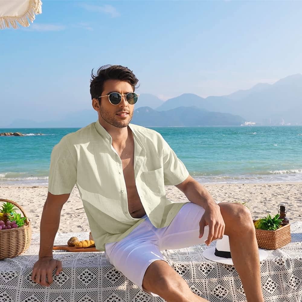 Cotton Linen Style Shirt Summer Shirt (US Only)