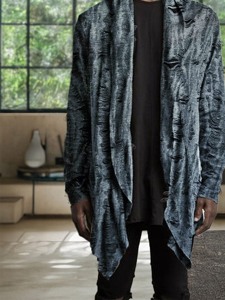 Stylish Shawl Collar Textural Cardigan