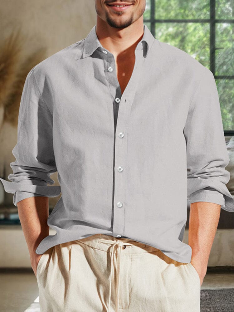 Classic Breathable Linen Blend Hemd