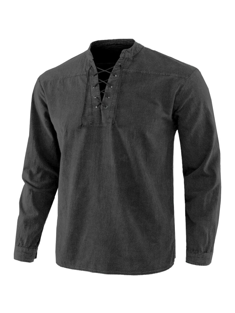 Coofandy V Neck Long Sleeves Shirt