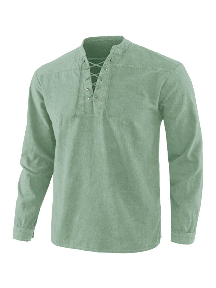 Coofandy V Neck Long Sleeves Shirt