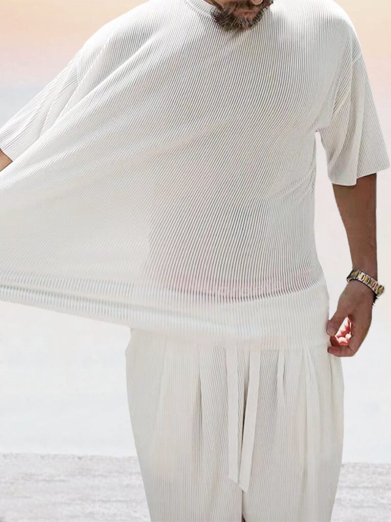 Casual Solid Stretchy Pit Strip Tracksuits Set