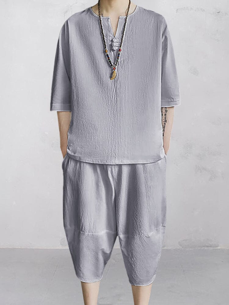 Casual Soft 2-Piece Cotton Linen Sets