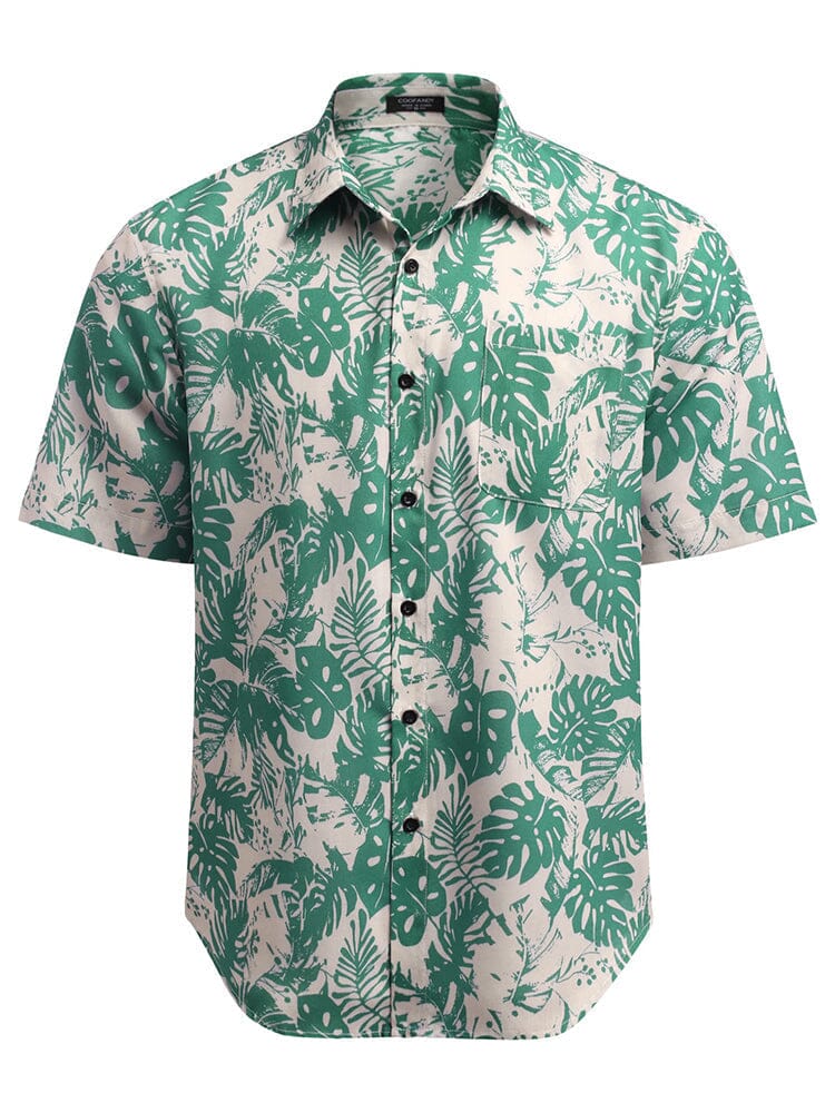 Hawaiian Tropical Button Down Vintage Floral Shirt (US Only)