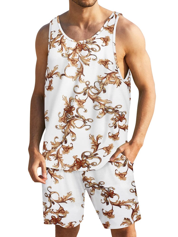 Hawaiian Floral Tank Top Holiday Set (US Only)