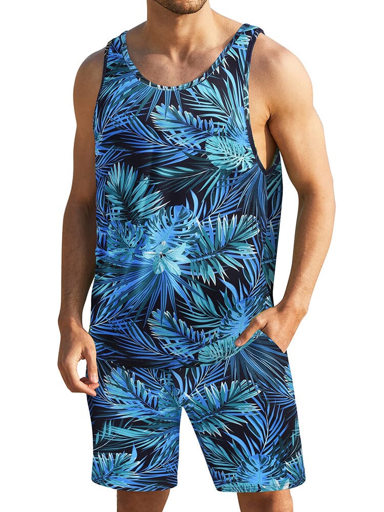 Hawaiian Floral Tank Top Holiday Set (US Only)